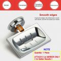 Vacuum Soap Holder dish (Attach on Mirror without Drill) Plastic Soap Dish with Chrome Finish (1 Piece). 