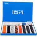 TK90 ULTRA 10 IN 1 49MM BIG DISPLAY WIRELESS CHARGING 8 STRAPS WITH JELLY WATCH CASE ULTRA BLUETOOTH CALLING SMARTWATCH. 
