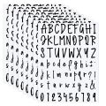 8 Sheets Self Adhesive Vinyl Letters Numbers Kit, Letters Numbers Stickers DIY Decal Script Pantry Labels for Signs. 