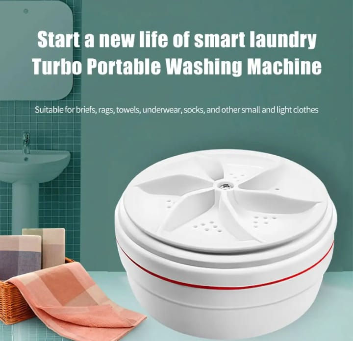 Mini Washing Machine, Portable Ultrasonic USB Turbo Washing Machine, Mini Washer for Travelling, Camping, Business Trip, Mini Washing Machine for Cleaning Sock, Underwear, Small Rags, Towel