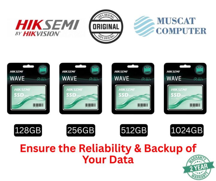 Hikvision HIKSEMI 128GB - 256GB - 512GB- 1TB SATA SSD 2.5 SSD 2 YEAR WARRANTY