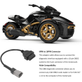 6PIN to 16PIN Diagnostic OBD2 Cable Adapter, OBDII Scanner Replacement for CAN AM Moto ATV UTV Motorcycle Bike Tools Durable Easy to Use. 