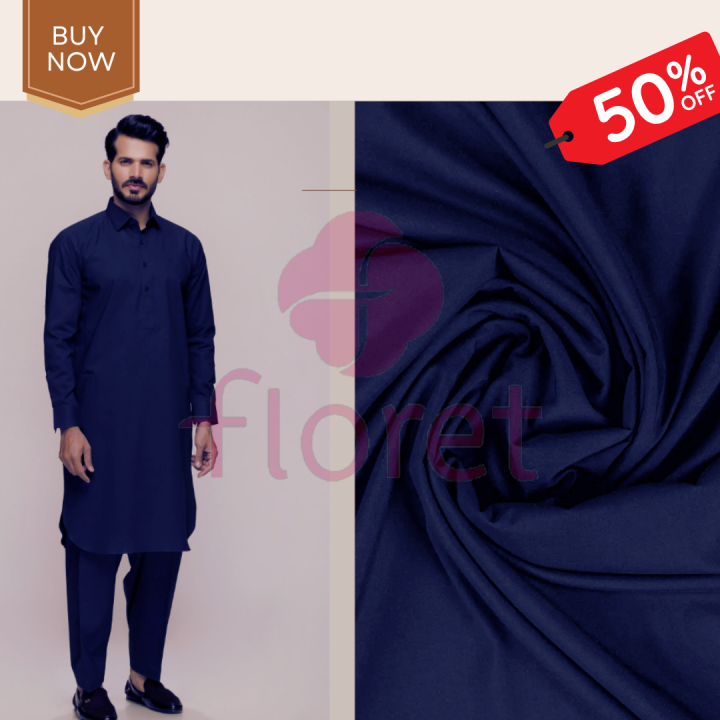 Navy Bly men suit wash and wear shalwar kameez unstitched | Best quality summer wash and wear