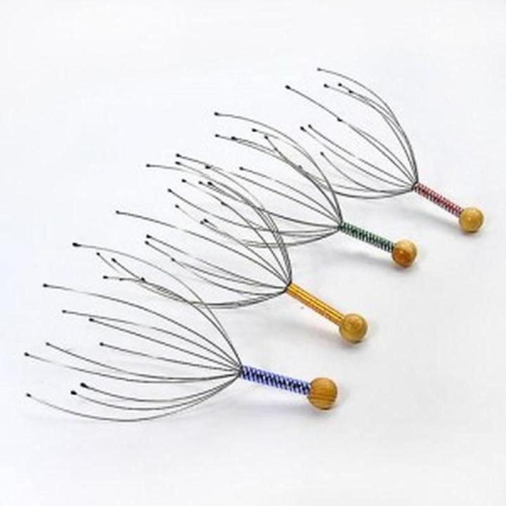 Head Massage Fingers Stainless Steel Head Massager Octopus Scalp Stress