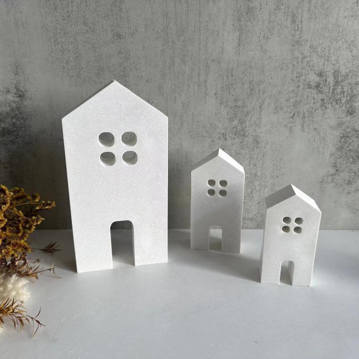Silicone Mold Creative Silicone House Mold Gypsum Mold for Diy Crafting Home Decor Hobbyists Professional Artists Architectural Models