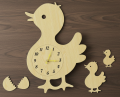 Animal Wall Clock – Duck Shaped 3D Wall Clock for Nursery and Kids Room Decoration. 