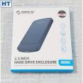 Orico External 2.5 inch Hard Drive Enclosure (2020U3) - Portable - SATA III to USB 3.0 - ABS Plastic Case - for HDD or SSD - Original with S/N. 