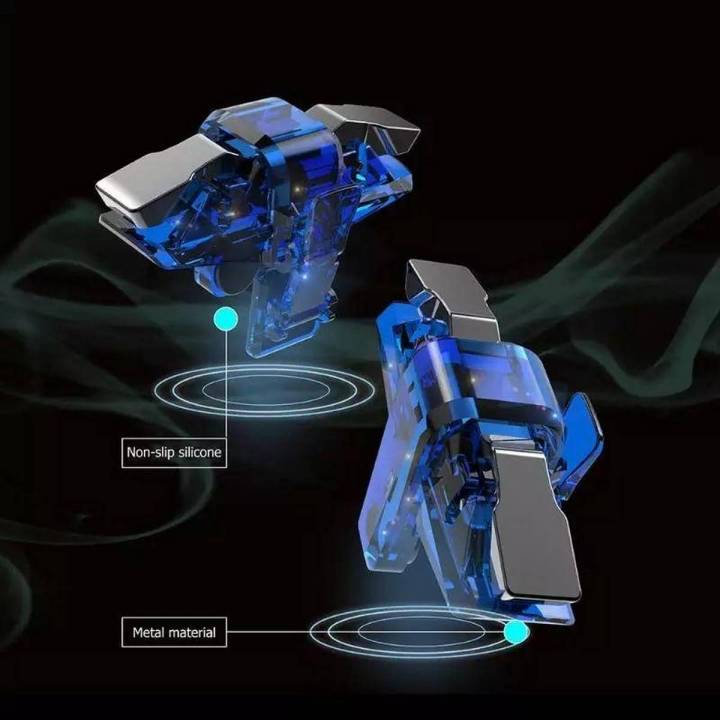 New Pair of Pubg/Fortnite multicolor mobile gaming metal trigger L1 R1 button game shooter controller