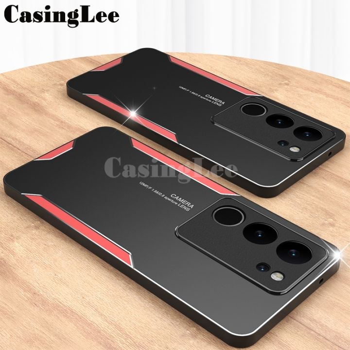 For Vivo V29 Pro V29E Case Aluminum Metal Matte Cover Soft Silicone Frame Camera Protection Cover for Vivo V29E V29 Pro Back Cover Phone Cases