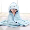AngelsAttire Cartoon Animal Kids Soft Fast Absorbing Microfiber Coral Fleece Baby Hooded Bath Wrap Baby Towel". 