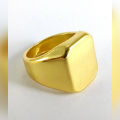 Gold Imitation Ring Trendy Style Men unisex. 
