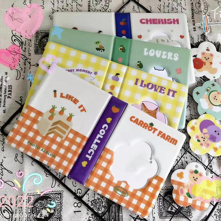 Cute Flower Hollow 3 inch Mini Photo Album 80 Grids Photos Storage Album Card Holder Cartoon Photo Album Star Chasing Album INS