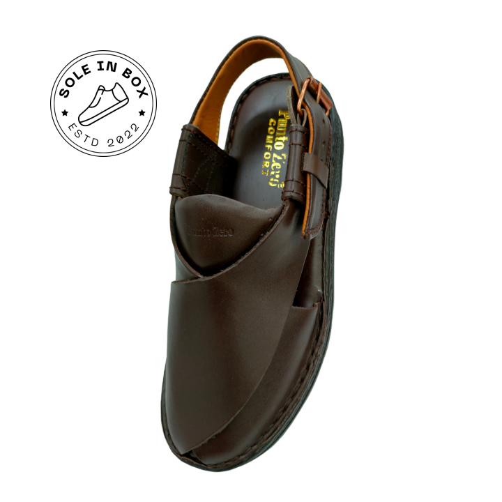 Punto%20Zero%20Brown%20Leather%20Peshawari%20Chappal%20-%20Image%207