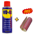 WD40 Spray Multi Use Lubricant Anti Rust Spray with Straw, 200ml With Costless Emery Paper. 