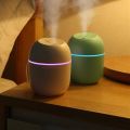 Air Humidifier USB Small 220Ml Mini Portable Cool Mist Diffuser for Bedroom Office Desk Car Travel Aroma Atomizer,White. 