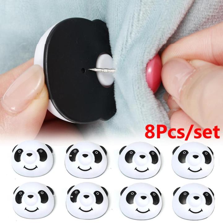 8Pcs/Set Quilt Fixer Panda Shape Slip-resistant Clips Bed Sheet Blanket Clip Clothes Pegs Covers Fastener Clips Holder Sheet Fixers