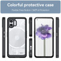 lthmy for Nothing Phone 2 case Transparent Hard Back with Shockproof Enhanced Side Protective Bumper Phone Cover. 