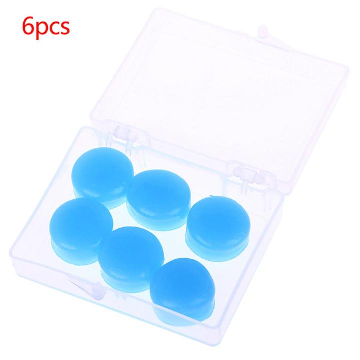 6Pcs Silicone Ear Plugs Sleep Anti-Noise Snoring Earplugs Noise Cancelling Creek