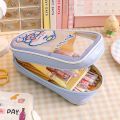 Kawaii Pencil Case Cute Pencil Case Aesthetic Cute Pencil Pouch with Accessories Kawaii School Supplies for Teen Girls (Blue)…. 