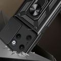 Quiberk for Infinix Hot 40 / Hot 40 Pro Phone Case Slide Camera Cover Magnetic Kickstand Hard Shockproof Armor Back Casing. 