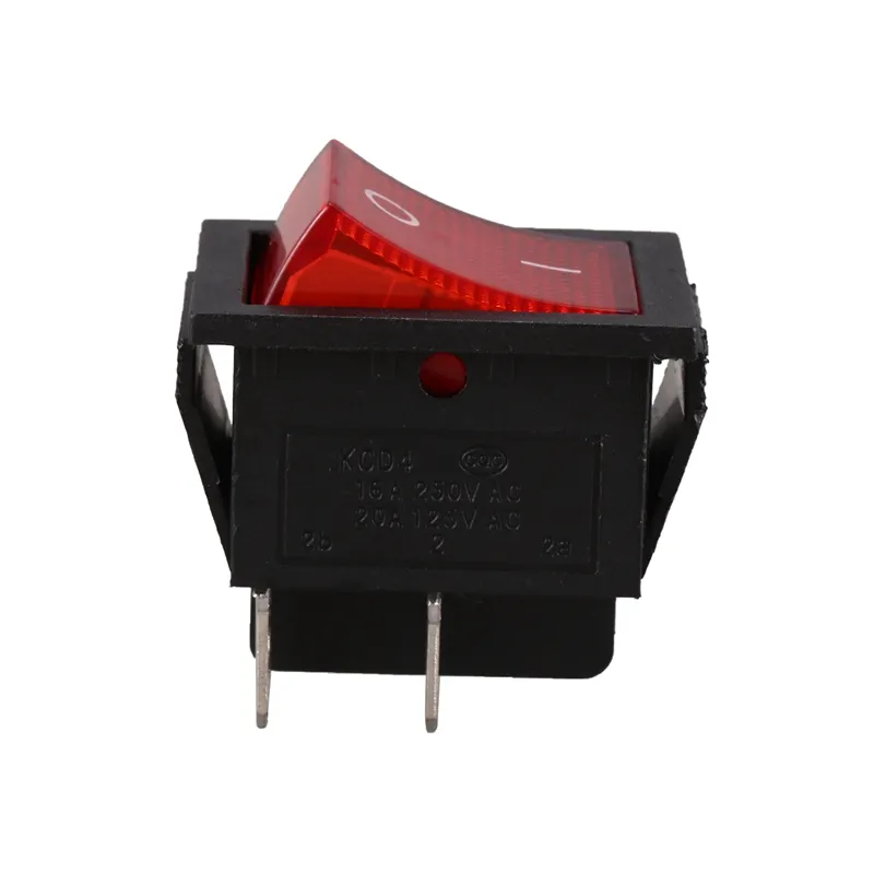 Es 4-Pack Waterproof (DPST ON/OFF) - 16A 250V, Red LED, Black+Red ...