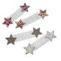 2Pcs Star Rhinestone Hair Clips Comb Hair Broken Tidy Artifact Headband Metal Hairpins for Bridal Wedding Hair Accessories Headwear. 