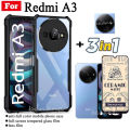 3 in 1 Redmi A3 Shockproof Phone Case for Redmi Note 13 4G Note 13 Pro 5G Ceramic frosted film+Camera lens film. 