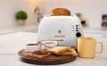 Singer Duo Pop 700 Watts 2 Slice Pop-up Bread Toaster Electric Toaster with Bagel, Cancel, Defrost Function and 7 Bread Shade Settings Bread Toaster, Waffle Maker, Sandwich Maker, Toaster West Point, Slot and Removable Crumb Tray Auto Shut-Off (White). |. 