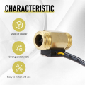 1 Piece of Yf-B1 Turbine Water Flow Sensor G1 / 2 Inch Electromagnetic Brass In-Line Hall Switch Male Thread 1-25 L/Min. 