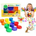 Washable Finger Paint color for Kids 6 Colours Non Toxic Less Mess More Fun for Children. 