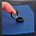 Black Round Earrings For Men. 