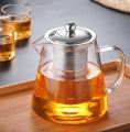 Techmanistan Glass Teapot with Heat Resistant Stainless Steel Infuser, Borosilicaate Glass Teapot, Glass Tea Kettle. 