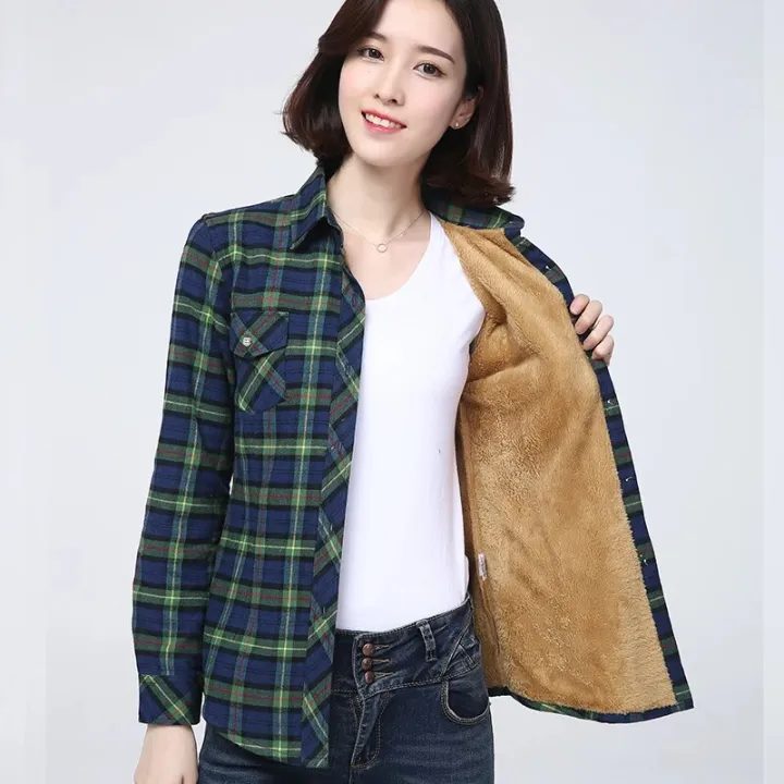 2023%20Winter%20New%20Women's%20Fleece%20Warm%20Plaid%20Shirt%20Style%20Outerwear%20Coat%20Female%20Velvet%20Thicke%20Checked%20Jacket%20Tops%20Woman%20Clothes%20-%20Image%203