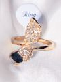 Premium Luxury Gold-Plated Zircon Ring for Women – Elegant Attractive Engagement & Party Ring. 