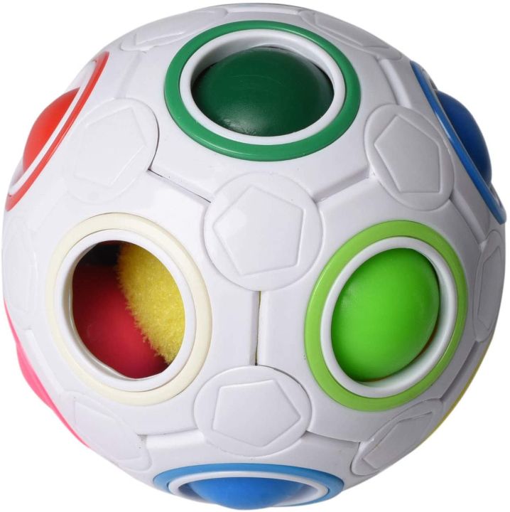 Rainbow Puzzle Ball Puzzle Game Fidget Toy Stress Reliever Magic Ball Brain Teaser for Kids and Adults Children Boy Girl Holiday
