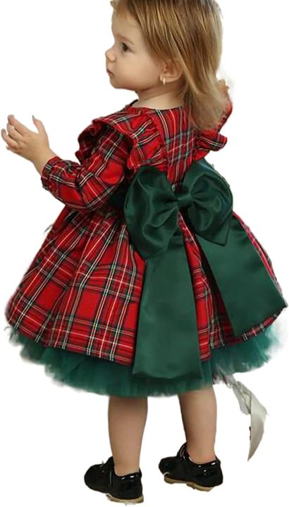 Baby%20Toddler%20Clothes%20Girl%20Christmas%20Outfit%20Baby%20Clothing%20Christmas%20Dress%20Bowknot%20Plaid%20Long%20Sleeve%20Princess%20Dresses%20Autumn%20Winter%20Newborn%20Toddler%20Baby%20Gift%20for%203-4%20years%20Gril%20-%20Image%204