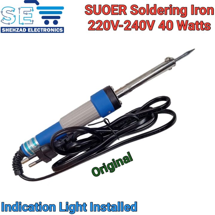 40W SUOER Soldering Iron with Light Indication AC 220V Solder Original