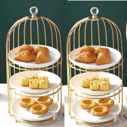 "Golden%20Cage%20Cosmetics%20Storage%20Rack%20-%20Multi-Layered%20Marble%20Effect%20Acrylic%20Makeup%20Organizer"%20-%20Image%204