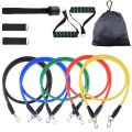 Gym Belt with Box | 5-in-1 Power Exercise Resistance Band Set – Adjustable Fitness Equipment for All | Without Box | Pouch Packing. 