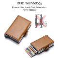 Carbon Fiber Credit Card Holder RFID PU Leather Metal Hasp Wallet Male Purse Minimalist Wolet Gifts for Men Carteiras. 