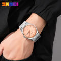 SKMEI【Free Gift】New Casual Quartz Clock Male Full Steel Time Week Date Sports Watch Mens Waterproof Business Fashion Wristwatches Man reloj hombre For Men 9288. 