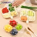 Divided Plate for Healthy Eating Easy-to-clean Divided Plate with Four Compartments Reusable Food Plate for Home Kitchen Sauce Dish Included Ideal for Southeast Asian Buyers Safe Material Food Tray. 