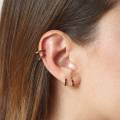 Mini Size Black Hoop Earrings Jewelry Punk Rock Women Crystal Hoop Earring Gift For Her. 