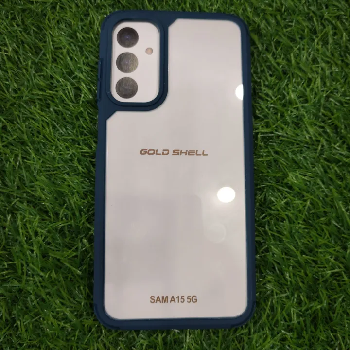 SAMSUNG%20A15%20Gold%20Shell%20Transparent%20Protective%20Case%20Sleek%20Slim%20Design%20with%20Durable%20Shockproof%20TPU%20Bumper%20-%20Crystal%20Clear%20Back%20Cover%20for%20Enhanced%20Style%20and%20Protection.%20-%20Image%204