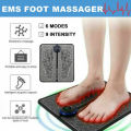 EMS foot massage mat electrical muscle stimulation foot massager foot pad with 6 modes, 9 pain intensity options, to reduce pain, foot massage and care. 