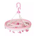 Baby Cloth Hanger/Baby Clothes Hanger With Clips/Baby Clothes Hanging Stand for Drying 20-24 Clips (Different Colors). 