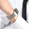 Suitable for Xiaomi Mi Band 9 Straps, Xiaomi Metal Stainless Steel Three-Bead Straps, Mi 8 Smart Band Wristbands. 