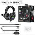 ONIKUMA K8 Gaming Headphones with Flexible HD Mic RGB Light Surround Sound Over-Ear Wired Headset Gamer - K8 Gaming Headphones. 