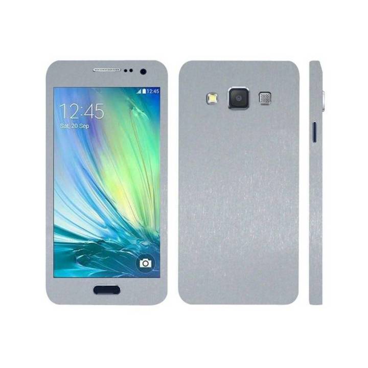 Samsung Galaxy A5 2015  Silver Brushed Metal Texture Mobile Skin