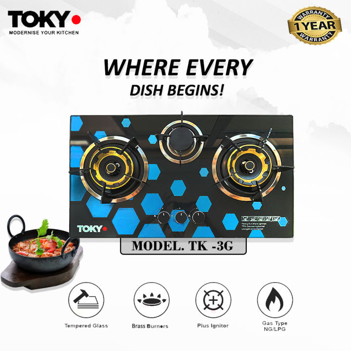 TOKYO%20Hob%20(Model%20TK-3G)%20-%20Brass%20Burner%20-%20Tempered%20Glass%20-%20Auto%20Ignition%20Stove%20-%20Gas%20Type%20NG%20&%20LPG%20-%201%20Year%20Brand%20Warranty%20-%20Image%202